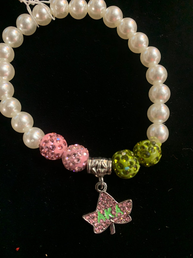 AKA FAUX PEARL & BLING BRACELET (IVY)