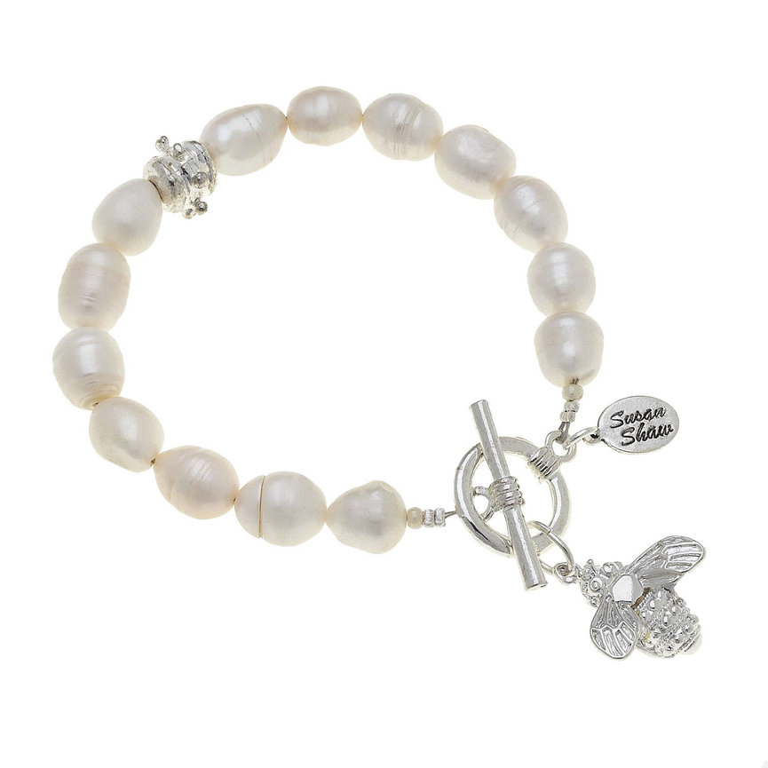 Freshwater Pearl Bee Drop Bracelet