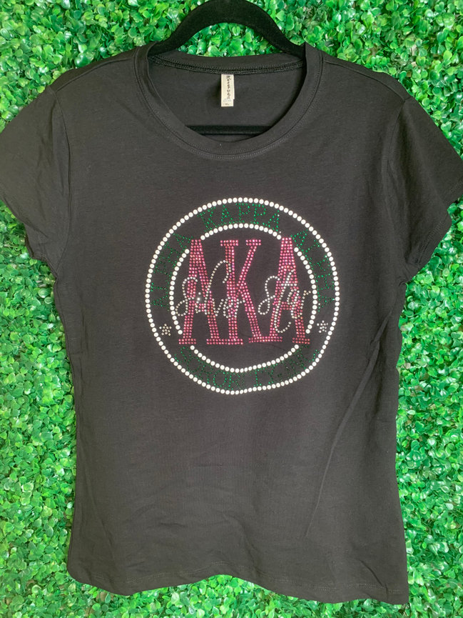 AKA Bling Tee (Silver Star)