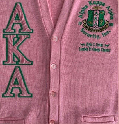 AKA EMBROIDERED CUSTOM CARDIGAN