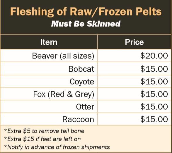 FUR DRESSING FOR THE TRAPPING GARMENT INDUSTRY Carolina Fur Dressing Raleigh NC Tannery