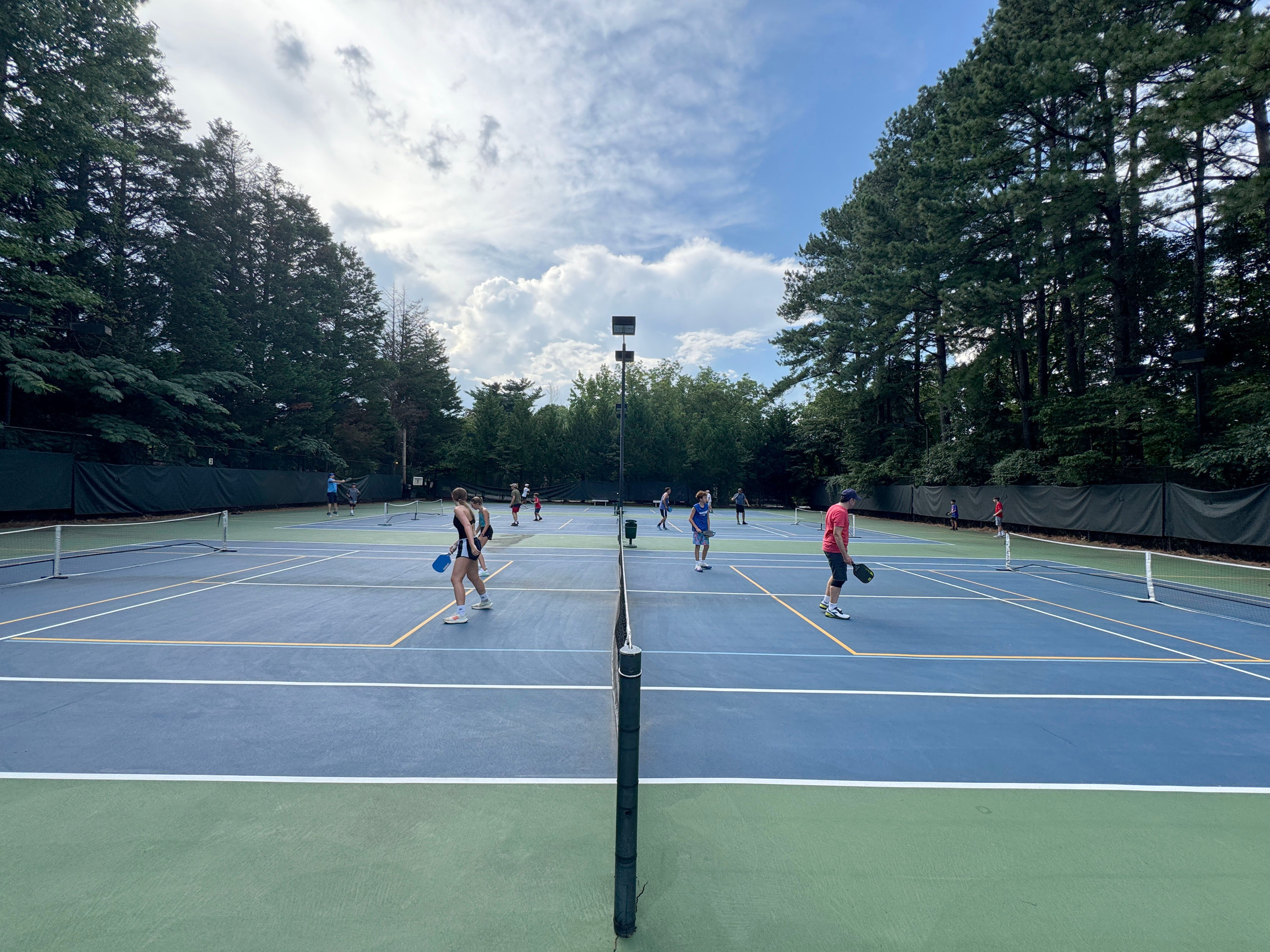 A photo of Friendly's tennis and pickleball courts from June 2025.
